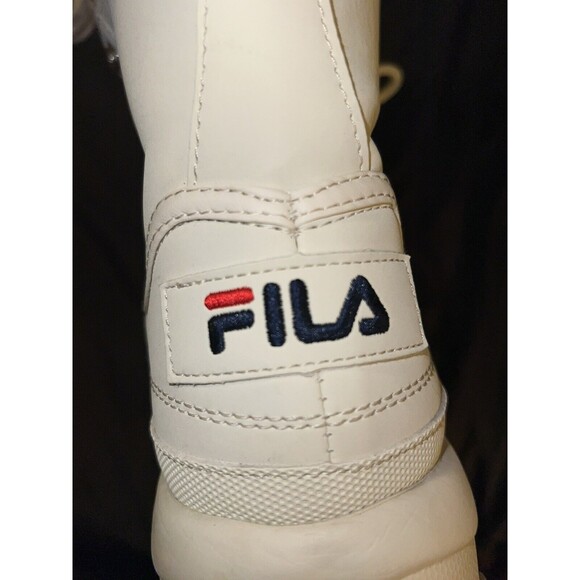 FILA DISRUPTOR BOOT FUR OFF WHITE IVORY LACE UP FUR LINING WOMENS BOOTS - Picture 14 of 16